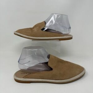Lucky Brand Shoes Womens Caydim 8.5 M Mule Slip On Flats Tan Suede Leather